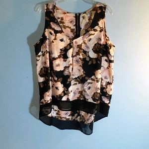 Live 4 Truth Black Floral High Low Tank Top Sz XL